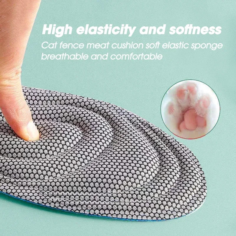 2 Pairs Memory Foam Orthopedic Insoles for Shoes Antibacterial Deodorization Sweat Absorption Insert Sport Shoes Running Pads