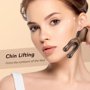 Hot Trend Vault Wooden Gua Sha facial tool made of sandalwood for face and neck massage and blood circulation.