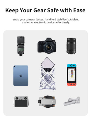 Ulanzi Double-sided Printing Protective Wrap Camera Smartphone Cleaning Cloth for Camera Smartphone Tablet Fill Light