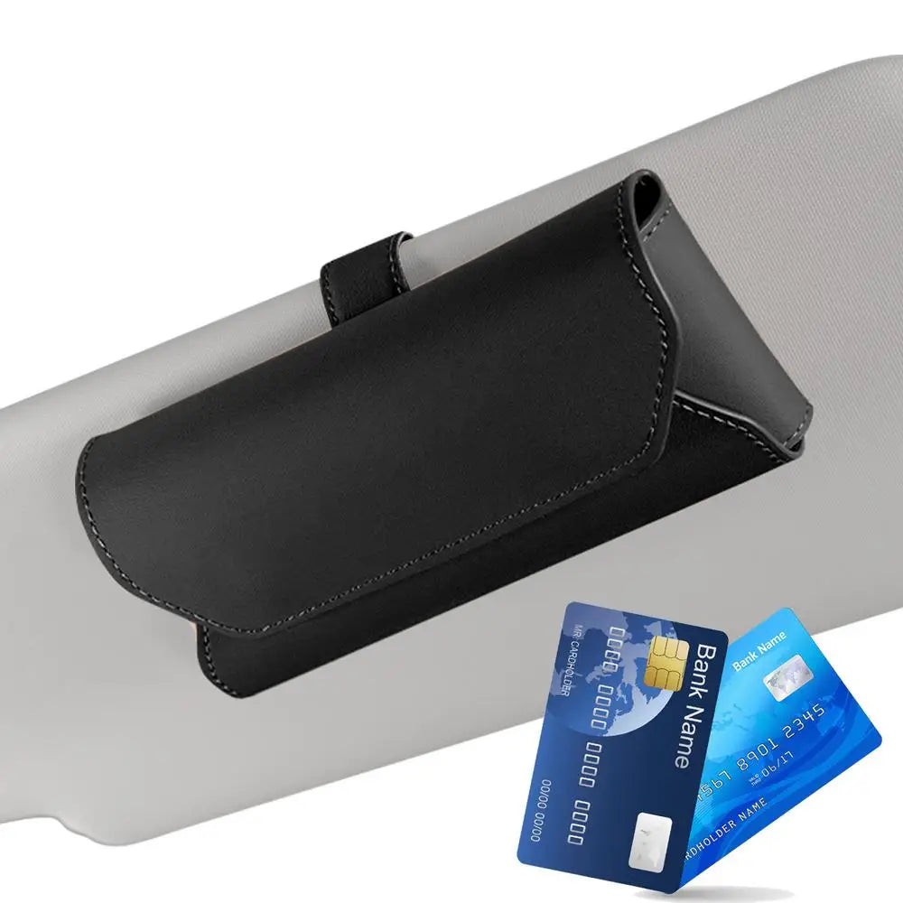 Car Sunglass Holder Glasses Clip Holder For Sun Visor With Magnetic Closure Automotive Eyeglasses Holder Vehicle Visor