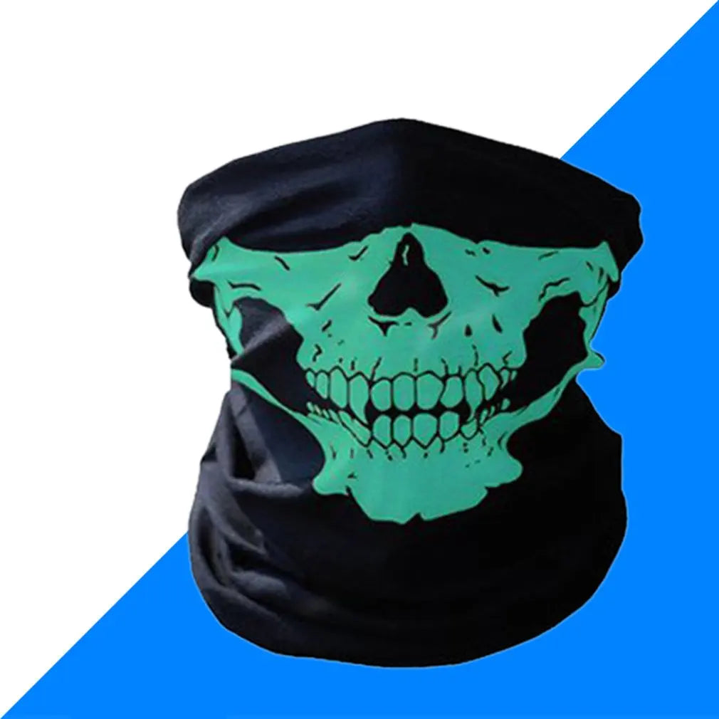 Cycling Face Mask Headwear Halloween Skull Wrap Scarf Warm Washable Headband Breathable Running Bandana Outdoor Sports Equipment