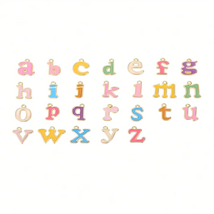 Colorful pearl letter necklace for women by Hot Trend Vault, stainless steel gold-tone personalized jewelry featuring vibrant pearl accents.