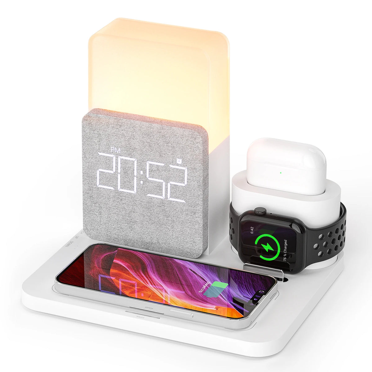Hot Trend Vault wireless charging stand for iPhone with fast charge capability, featuring a sleek and modern design.