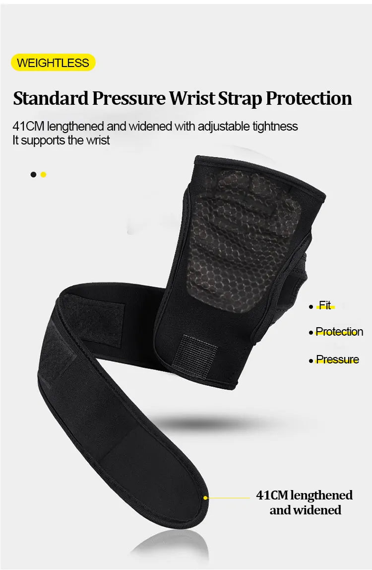 Guantes de gimnasio para entrenamiento para hombres y mujeres, protector de muñeca y palma para levantamiento de pesas