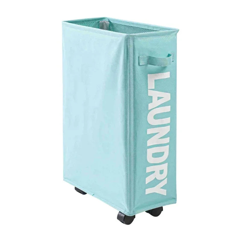 Laundry Basket with Wheels Large Capacity Yoga Mat Storage Basket Multifunctional Foldable Waterproof Dirty Clothes Storage Bag