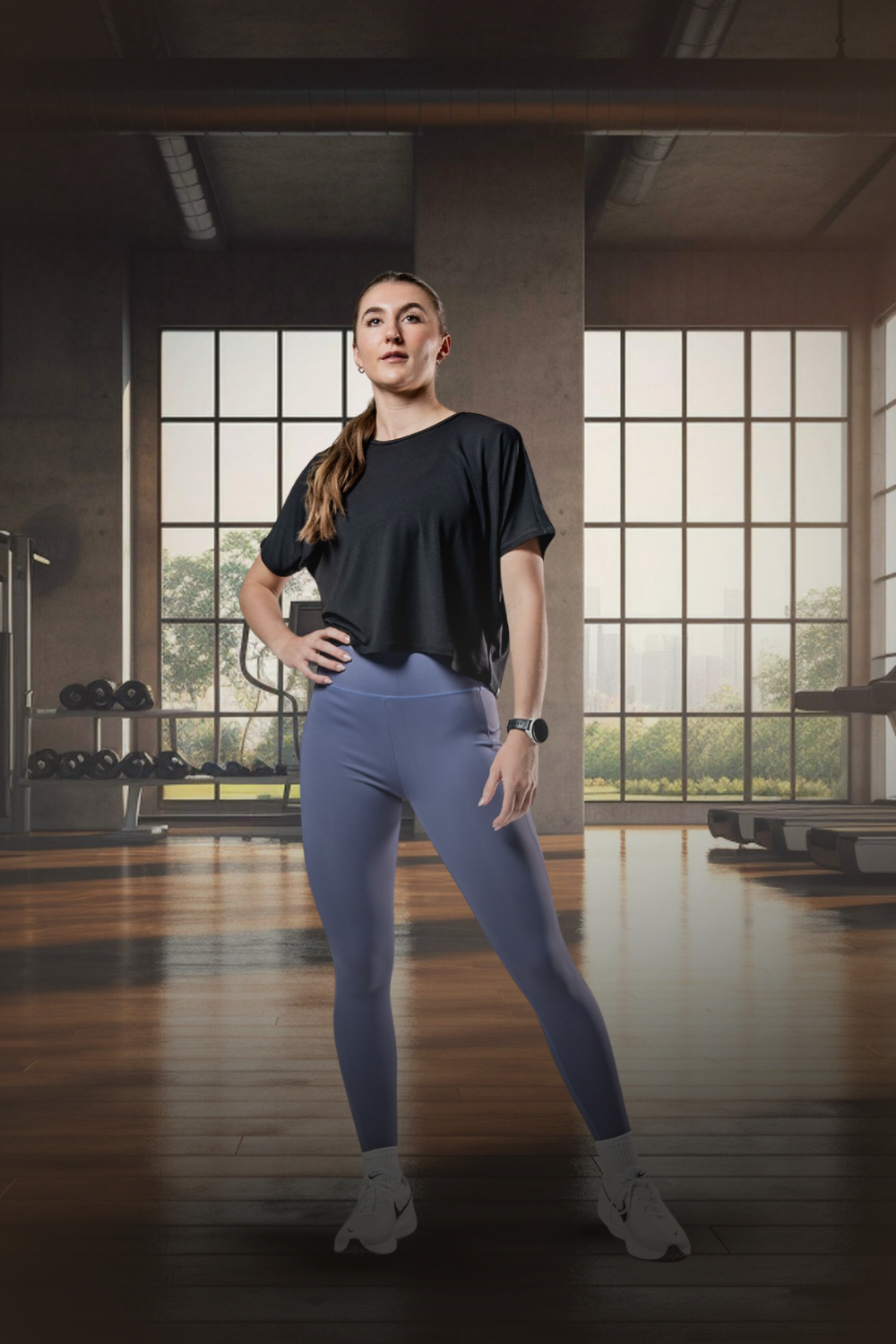 Black women's Terra Recovery Drift crop T-shirt by Hot Trend Vault, relaxed fit athleisure style, casual and comfortable.