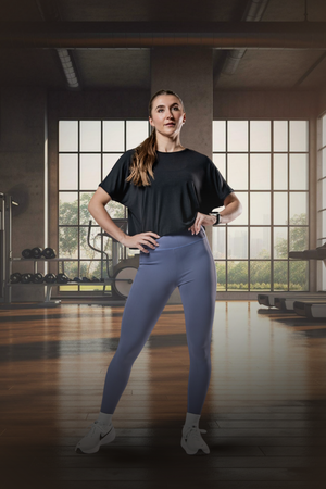 Black women's Terra Recovery Drift crop T-shirt by Hot Trend Vault, relaxed fit athleisure with comfortable, casual style.