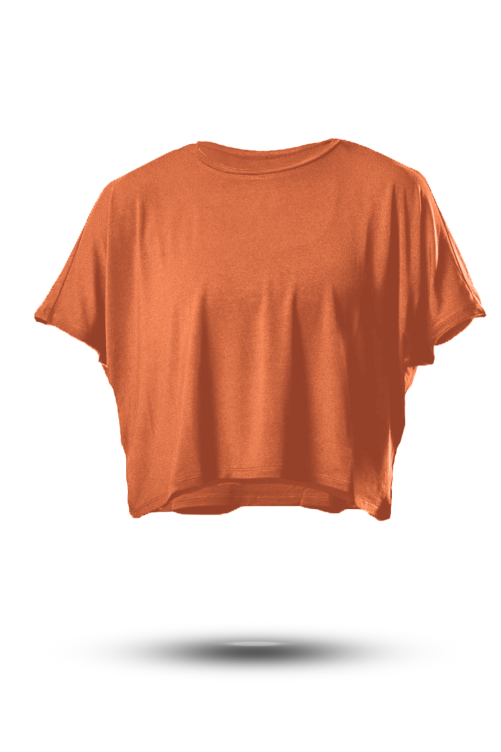 Women's Terra Recovery Drift crop T-shirt in Sunfire Clay color with a relaxed silhouette by Hot Trend Vault.
