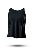 Women's black Terra Recovery Halo Tank top by Hot Trend Vault, designed for post-workout recovery and comfortable wear.