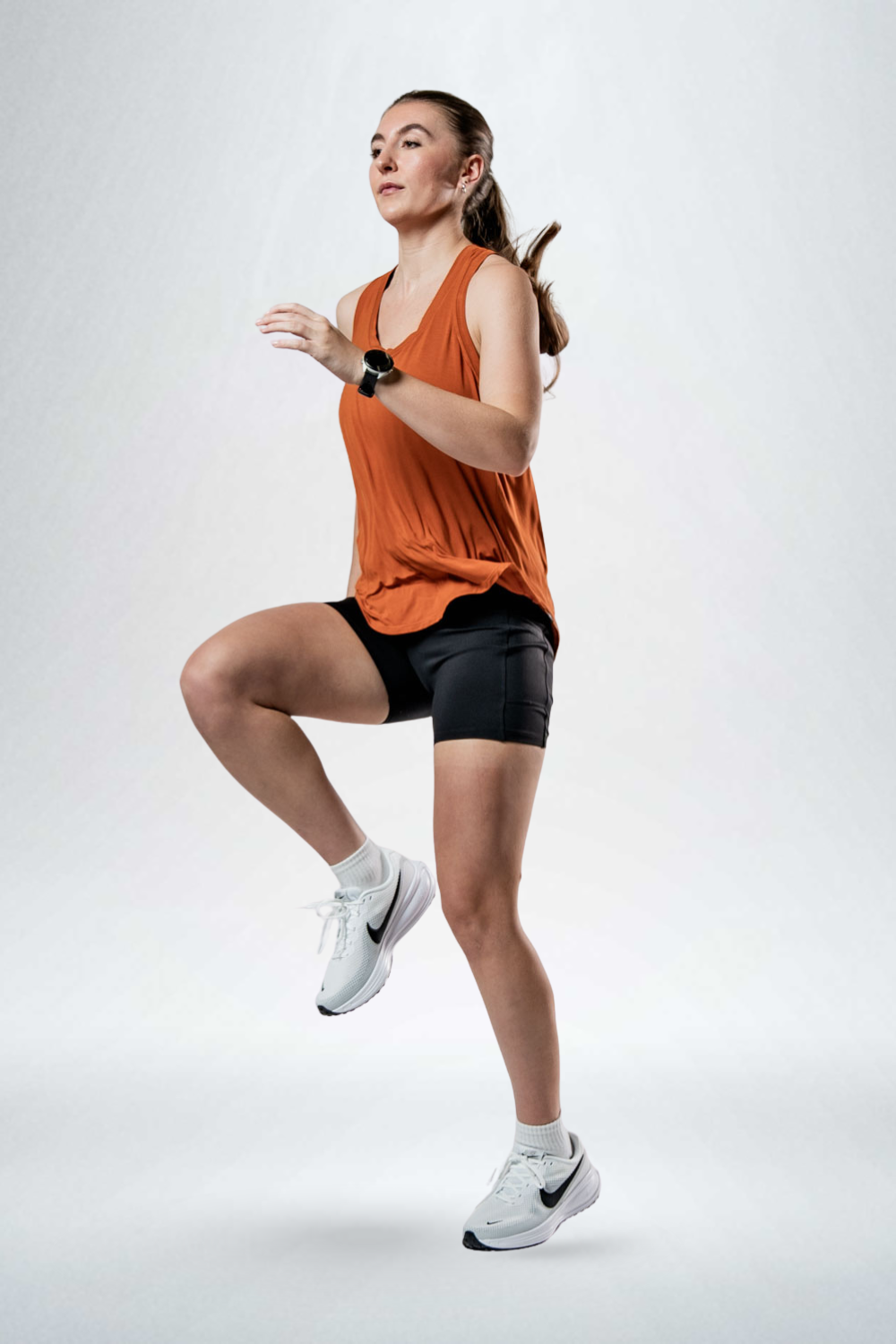 Women's Terra Halo Recovery Tank in Sunfire Clay by Hot Trend Vault, a breathable tank top with a comfortable fit.