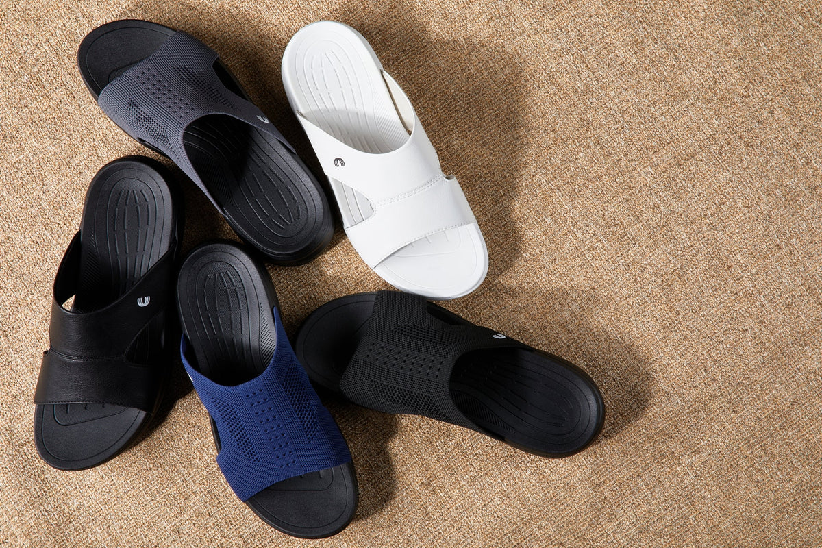 Black grainy Calto X1655 height increasing sandals by Hot Trend Vault, showcasing the stylish design and 2-inch lift feature.