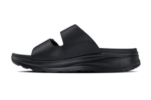 Black Calto X1660 dual buckle sandals by Hot Trend Vault, showing stylish design and comfortable fit.