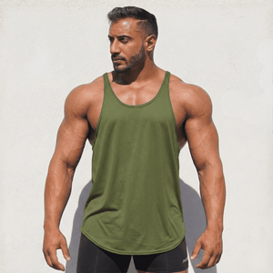Original Hot Trend Vault Stringer Tank Top made in USA, featuring a sleeveless design with athletic fit and breathable fabric.