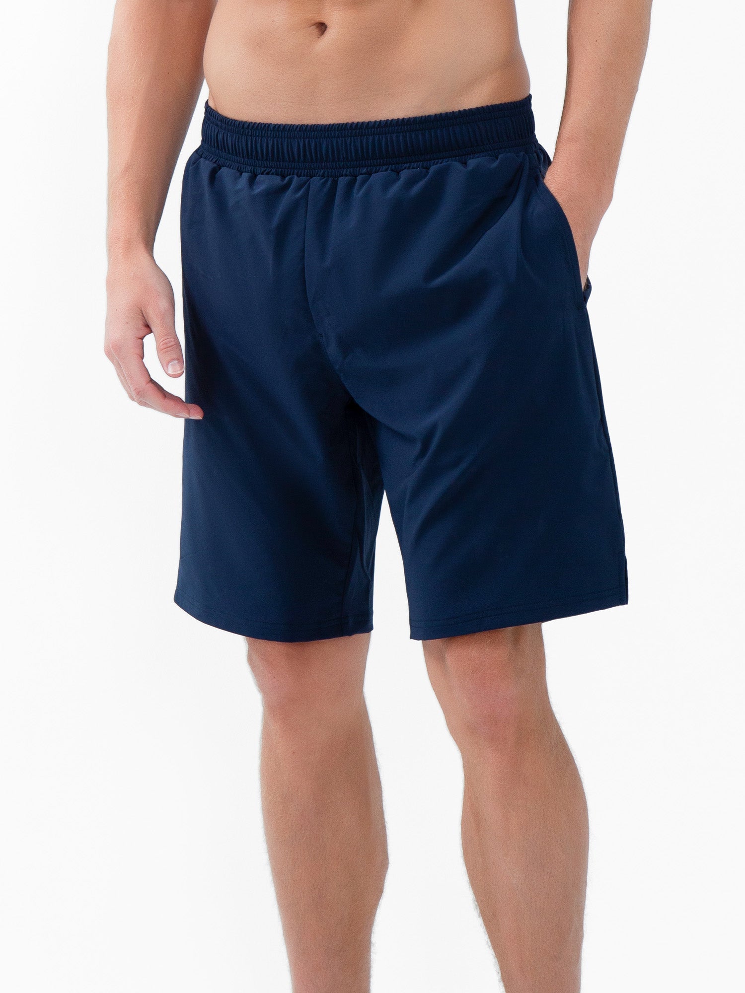 Men's Classic Performance Tennis Shorts by Hot Trend Vault, in midnight blue, breathable fit, designed for active sports.