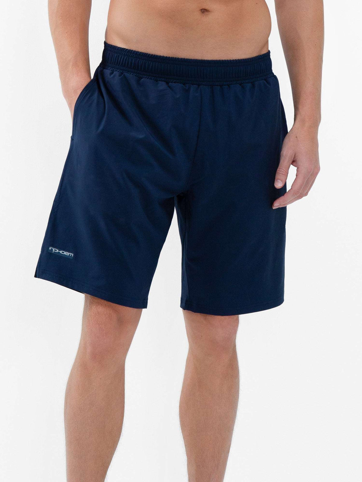Men's tennis shorts by Hot Trend Vault in midnight color, featuring a breathable fit for active performance.