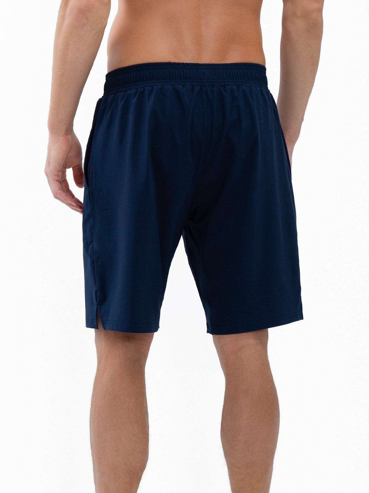 Men's Classic Performance tennis shorts by Hot Trend Vault in midnight color, breathable fit, designed for active wear.