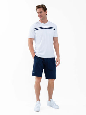 Men's breathable midnight tennis shorts by Hot Trend Vault, featuring a comfortable fit for active performance.