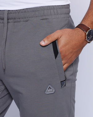 Men's All Day Comfort Athletic Sweatpants in grey, straight tall fit, made by Hot Trend Vault, featuring a relaxed, sporty lounge style.