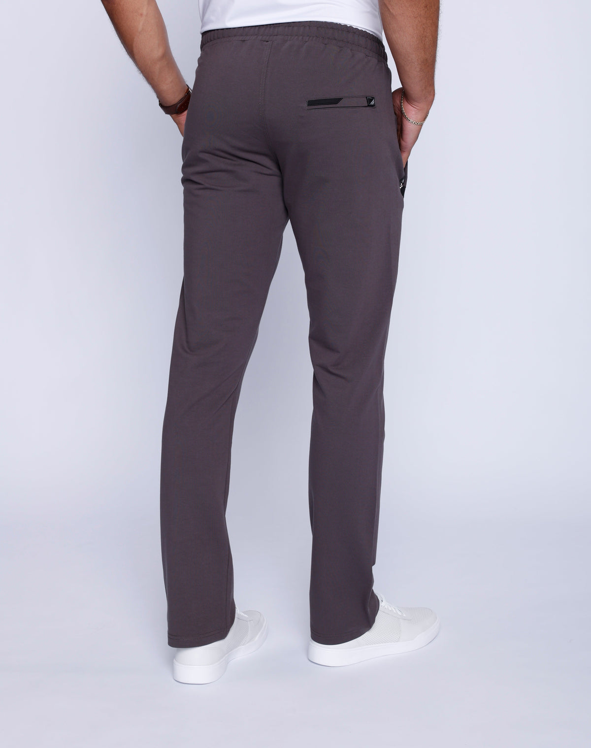 Men's athletic straight-fit sweatpants from Hot Trend Vault in charcoal, featuring a comfortable design for all-day wear.