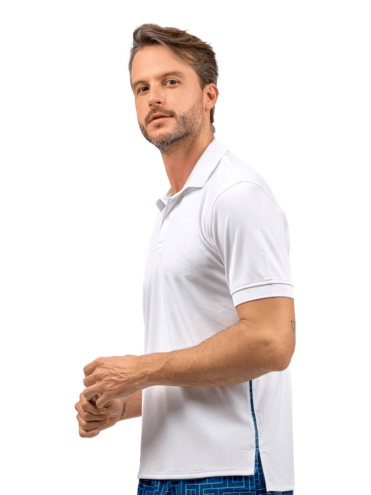 Men's Hot Trend Vault spin polo shirt designed for tennis and golf performance, featuring breathable fabric and athletic fit.