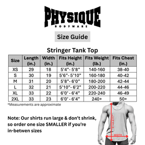 Hot Trend Vault original stringer tank top made in the USA, shown with a fitted design and lightweight fabric for athletic wear.