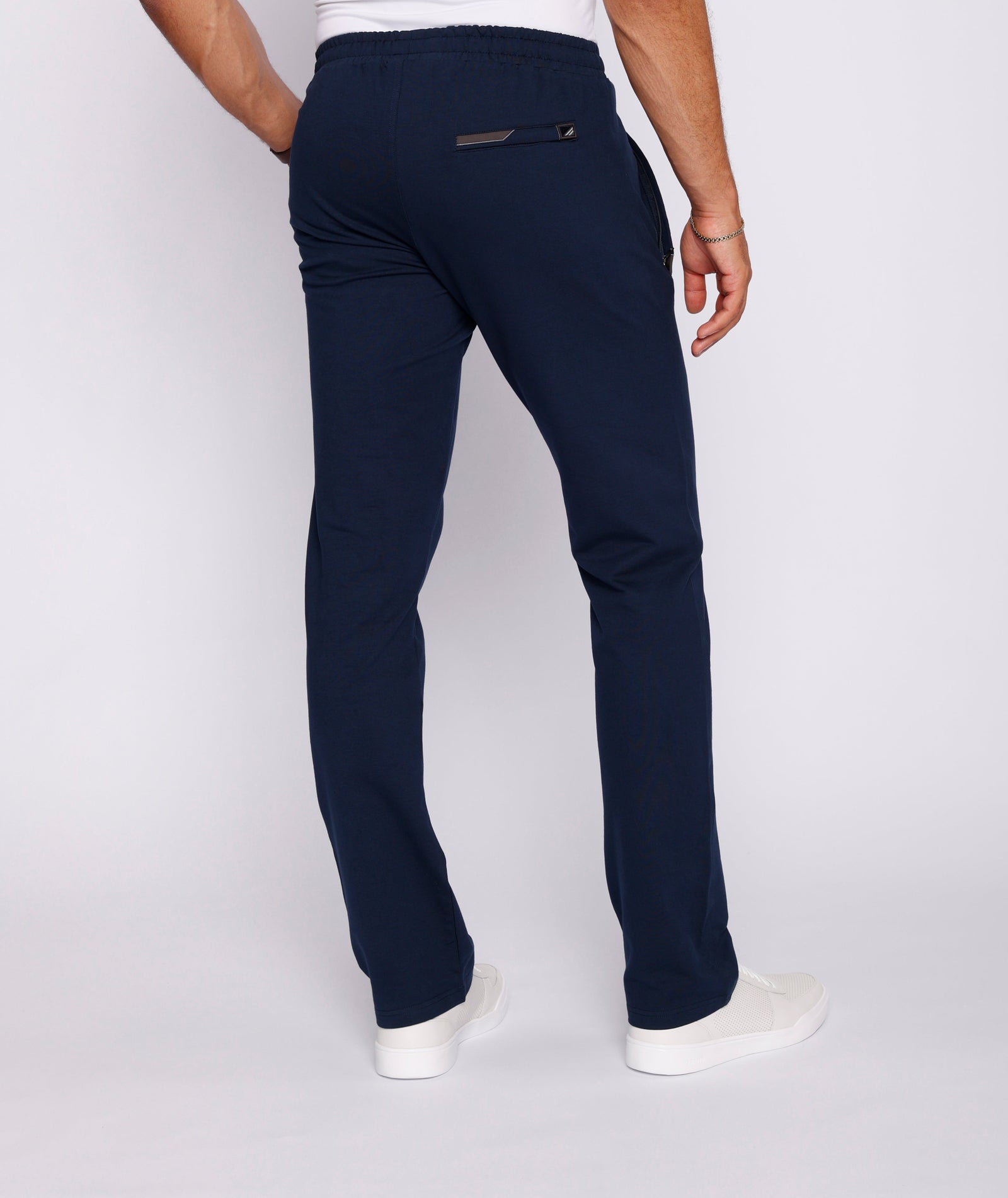 Navy blue men's athletic sweatpants with straight-leg fit from Hot Trend Vault, designed for all-day comfort and sportswear.
