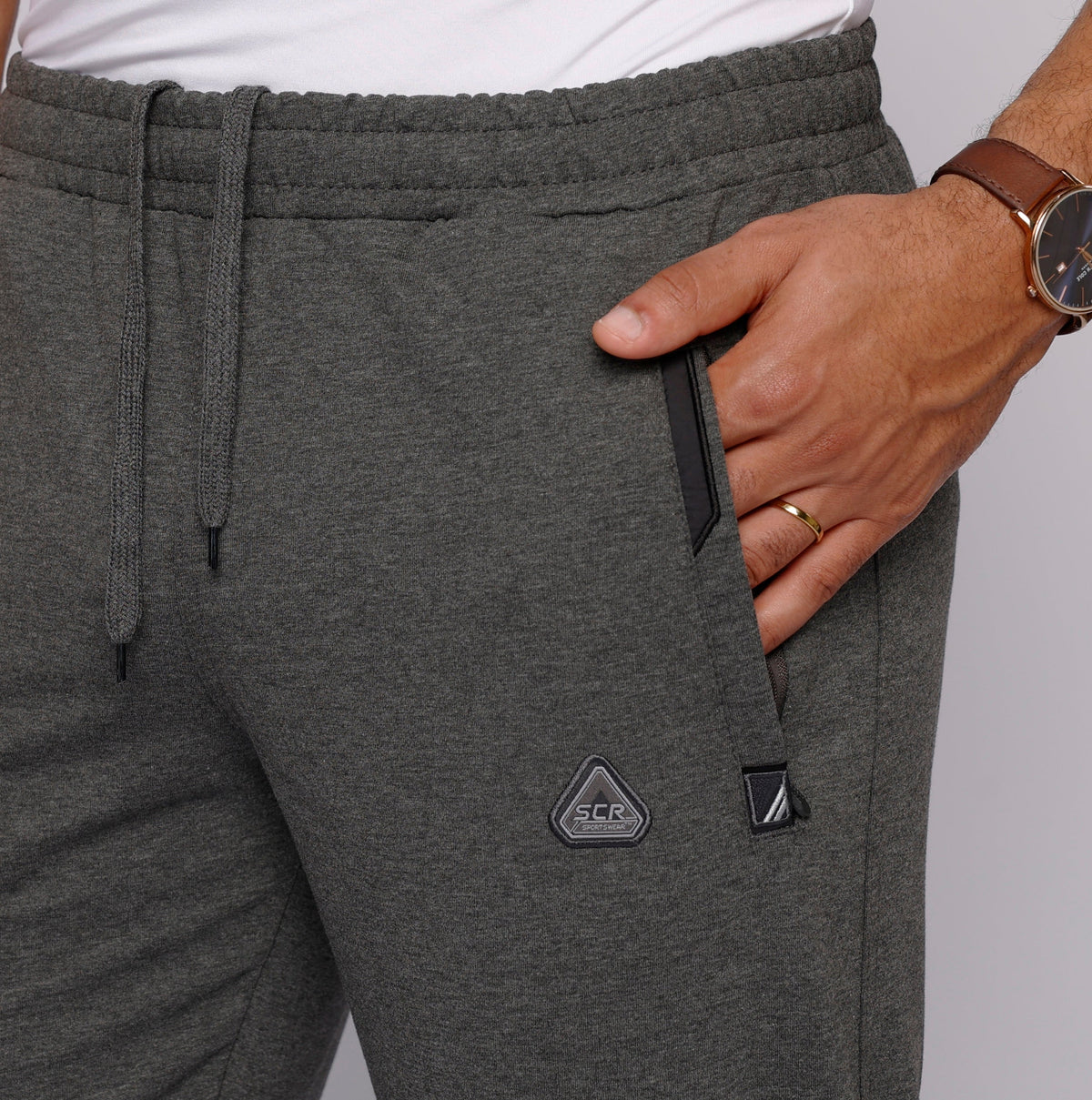 Men's athletic sweatpants with zipper pockets, straight tall fit, designed for all-day comfort by Hot Trend Vault.