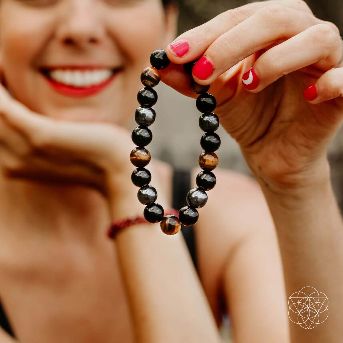 Triple protection bracelet from Hot Trend Vault featuring three protective stones for spiritual defense and stylish wear.