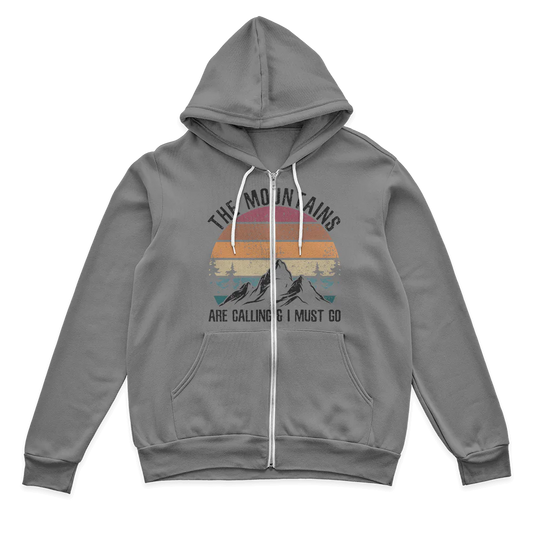 Hiking The Mountains Are Calling Zip Hoodie